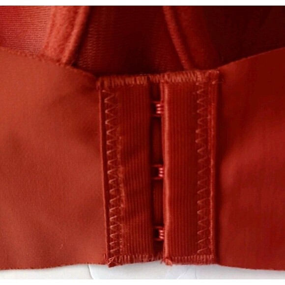 Pure Beauty By Rene Rofe Bra  Size 42C Burnt Orange Seamless Wireless Lace - Picture 6 of 6